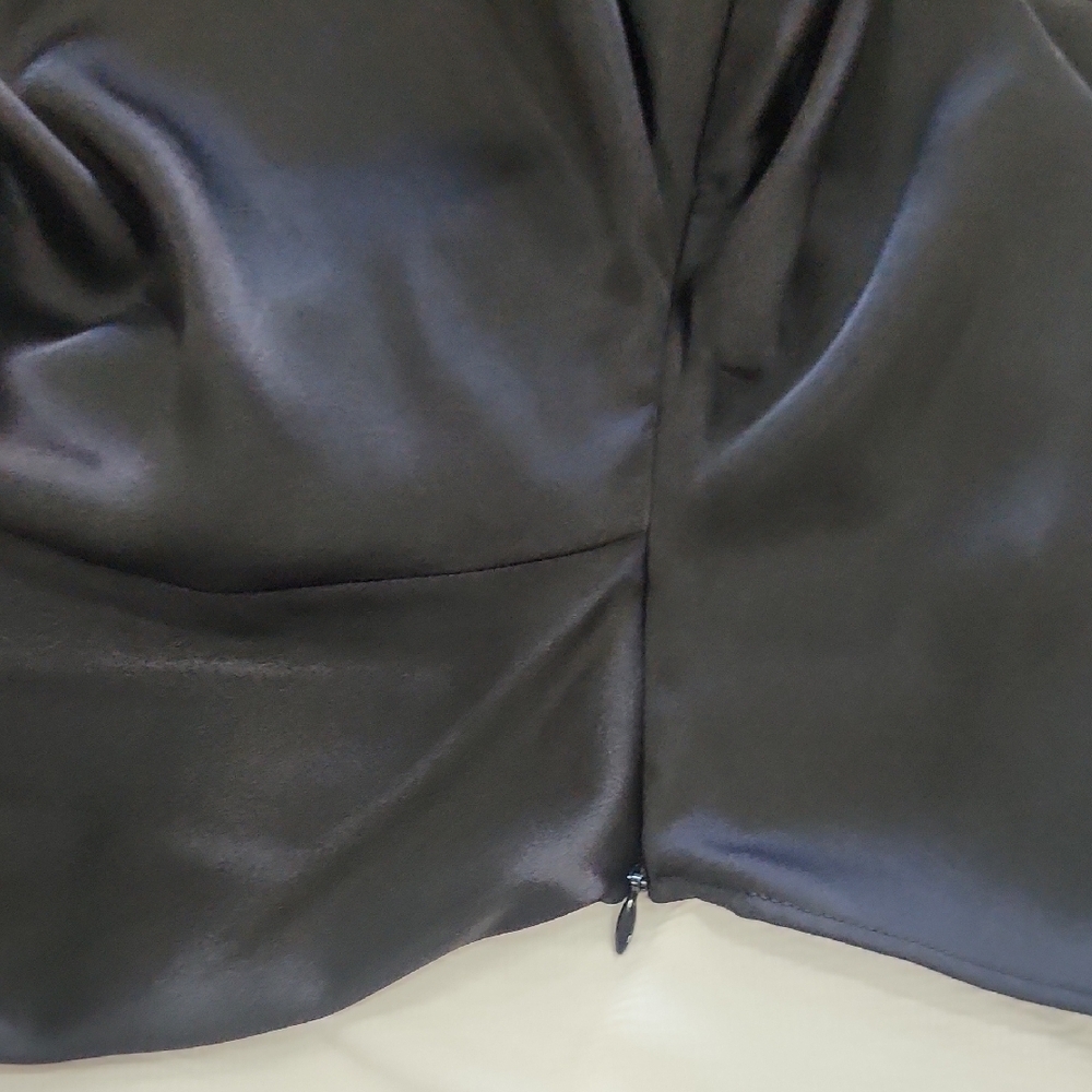 Zara Black Satin Blouse - Picture 7 of 9